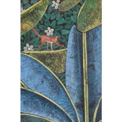 Contemporary French Artist, A Toucan on a Stylized Background, Canvas Painting For Sale - Image 3 of 7