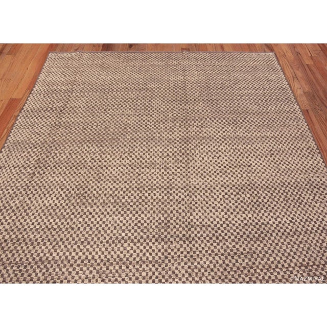 Modern Nazmiyal Collection Geometric Checkerboard Modern Area Rug For Sale - Image 3 of 6