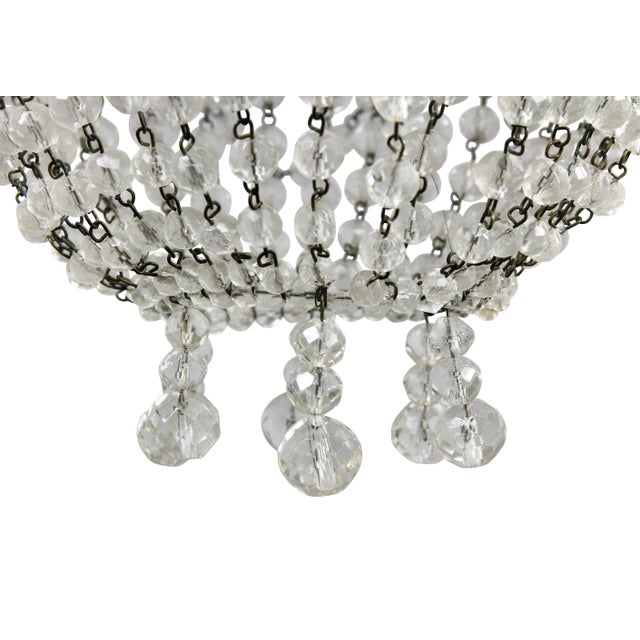 Glass Hollywood Regency Crystal Chandelier For Sale - Image 7 of 9