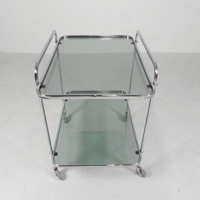 Vintage Chromed Serving Trolley, 1970s For Sale - Image 9 of 16