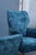 Set of Italian Armchairs in Blue Velvet with Brass Feet in the style of Gio Ponti, 1950s For Sale - Image 17 of 18