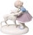 1950s Vintage Hand Painted Pastel Porcelain Sculpture of Girl and the Fawn, 1950s For Sale - Image 5 of 5