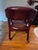 Burgundy Leathersoft Office Chair With Nail Accent on Casters for Mobility For Sale - Image 4 of 6