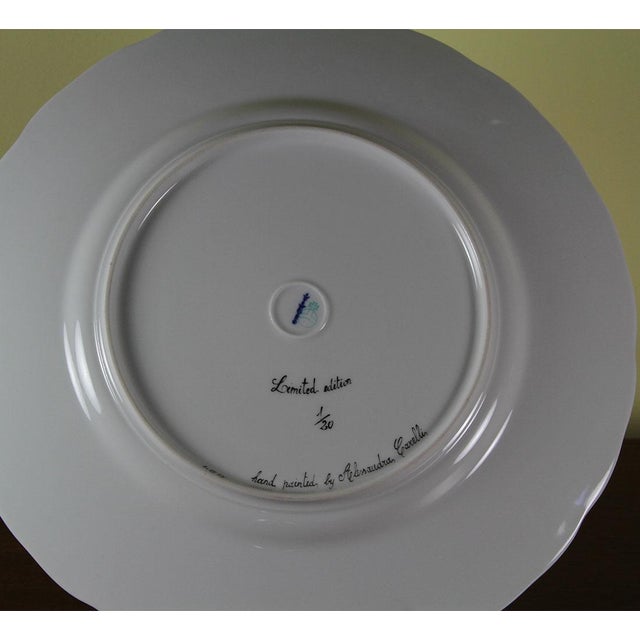 1990s Limited Edition 1/20 Hand-Painted Large Dinner Plate Male Silhouette Large Dinner For Sale - Image 11 of 15