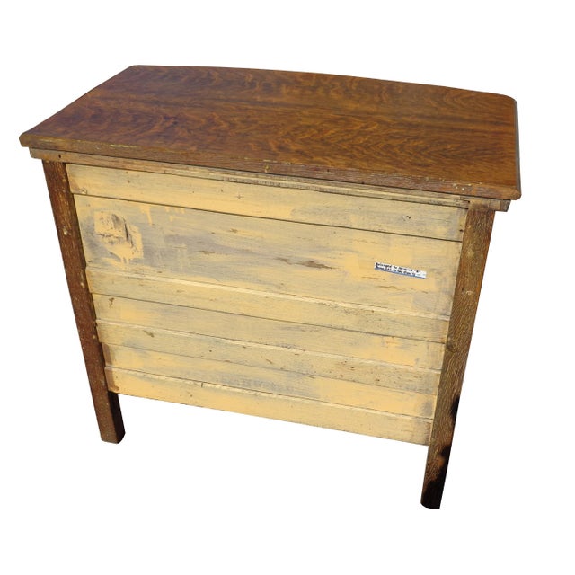 Wood Antique Mission Style Tiger Oak Sideboard Dresser For Sale - Image 7 of 8