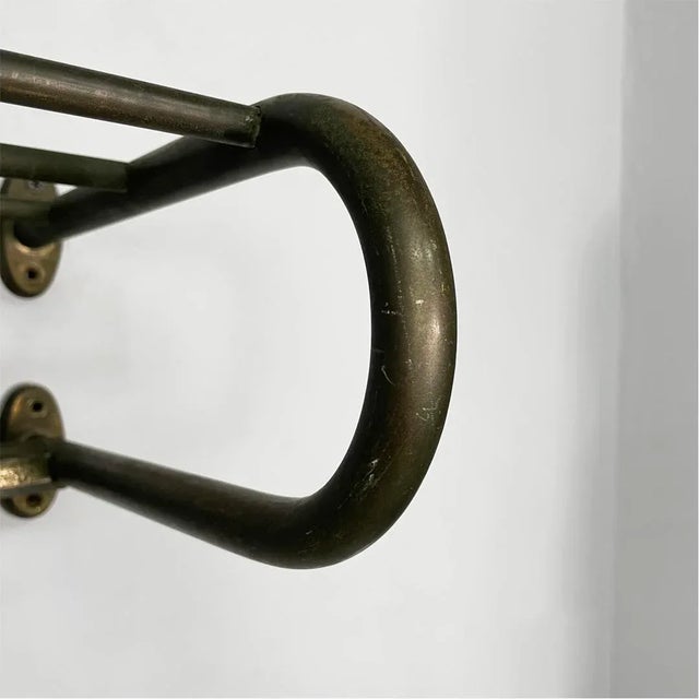 Italian Art Deco Metal Wall Coat Rack, 1930s For Sale - Image 10 of 13
