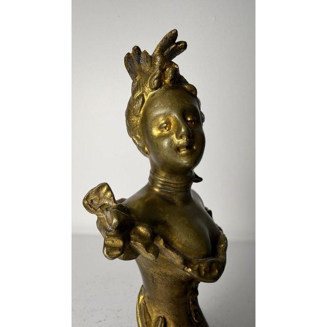 Green Belle Époque Bronze Sculptures, 1800s, Set of 2 For Sale - Image 8 of 16