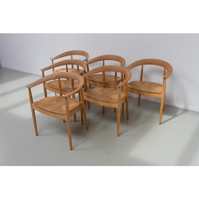 Danish Modern Oak and Paper Cord Chairs by Falsig, 1970s, Set of 6 For Sale - Image 13 of 18