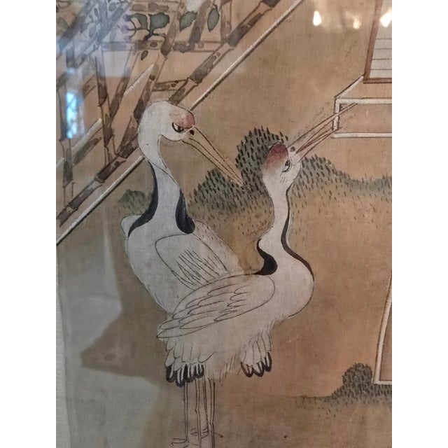 Chinese Antique Chinese Painting in a Pre Mid Century Frame For Sale - Image 3 of 12