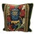 Antique Red and Green Tapestry Decorative Square Pillow For Sale