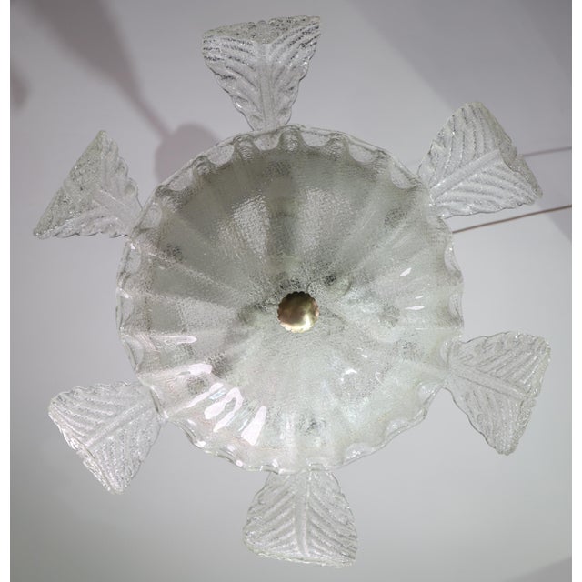 Glass Elegant Art Deco Barovier E Toso Chandelier, Murano Glass, 1950s For Sale - Image 7 of 12