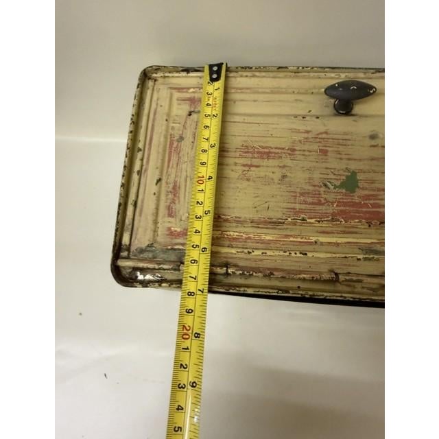 Mid 20th Century Primitive American Metal Bread Box With Original Green Under-Patina For Sale - Image 11 of 12