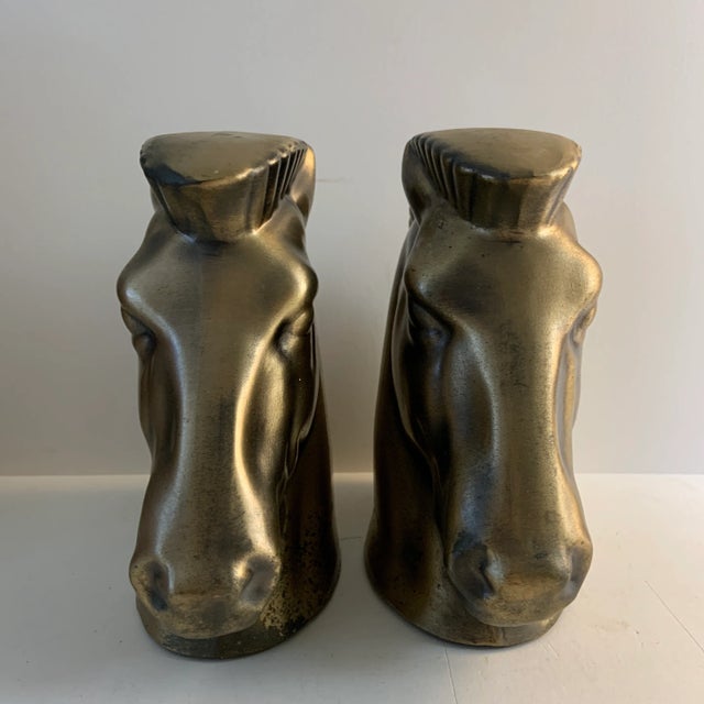 Art Deco Art Deco Trojan Horse Bookends - Set of 2 For Sale - Image 3 of 8