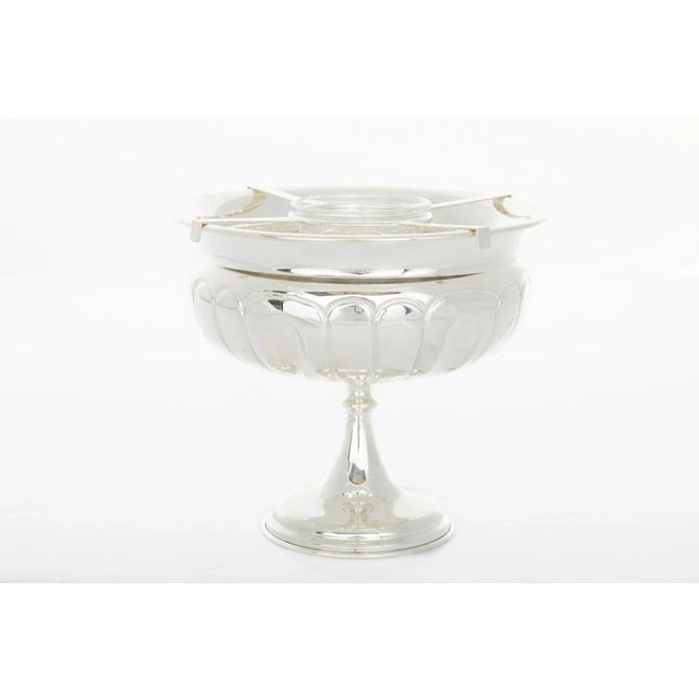 Vintage Silverplate Tableware Footed Caviar Service For Sale - Image 11 of 12