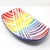 Postmodern Handmade Stripe Pattern Ceramic Footed Bowl For Sale - Image 3 of 6
