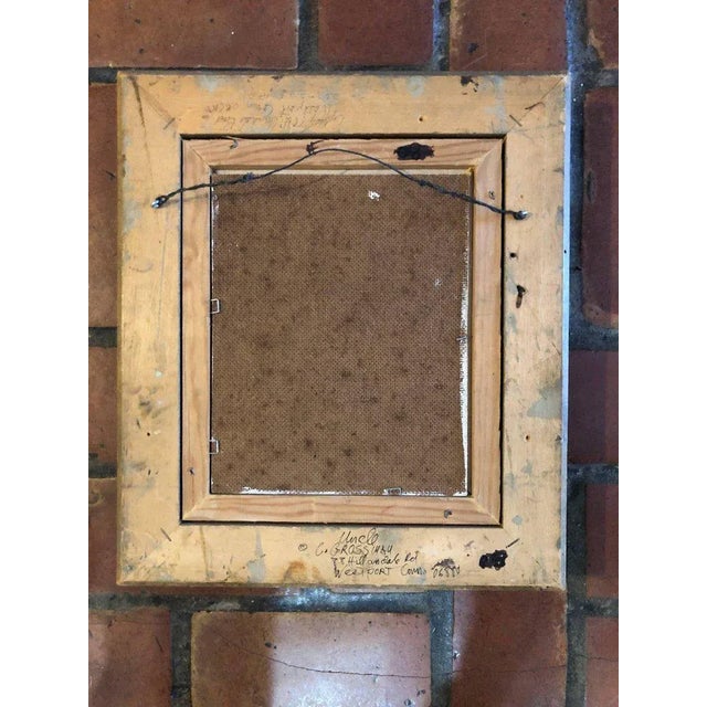 Bronze Oil on Board of Talmudic Scholar Attributed to Cydney Grossman For Sale - Image 8 of 10