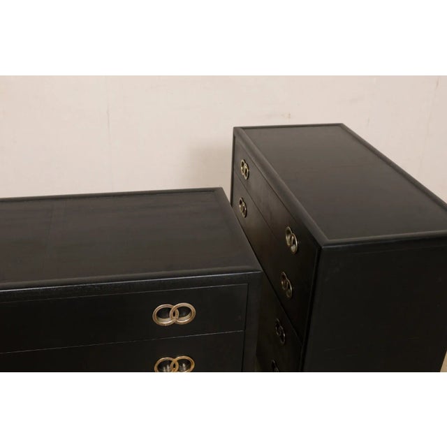 Baker Furniture Company Late 20th Century Chests in Black - a Pair For Sale - Image 4 of 12