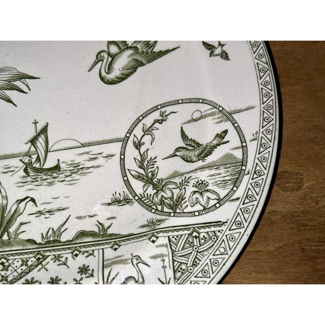 Ceramic Antique 1883 Edge Malkin & Co Tonquin Plate For Sale - Image 7 of 11