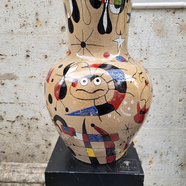 Miró Vase in Glazed Ceramic by Renata, Spain, 1993 For Sale - Image 9 of 18