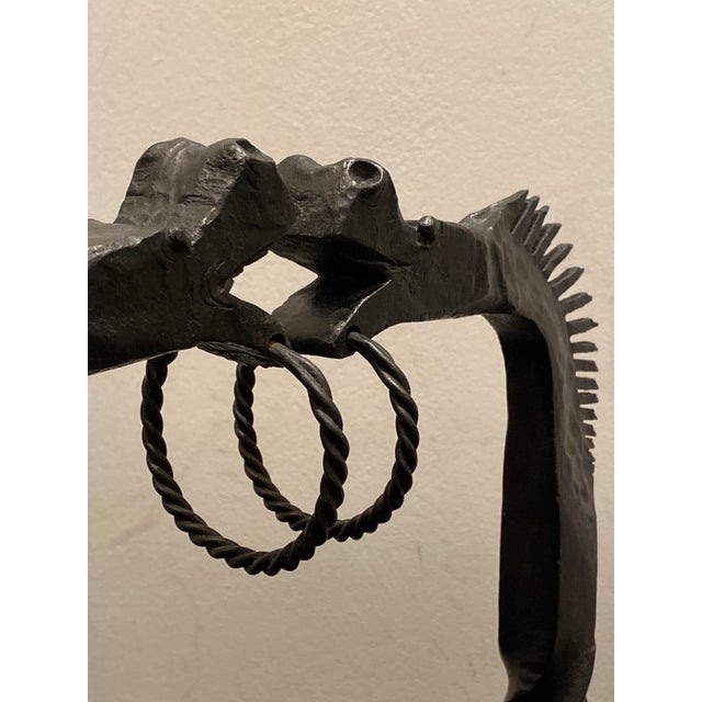 Dragon Chimney Stackers in the style of Gilbert Poillerat, France, 1930s, Set of 2 For Sale - Image 9 of 18