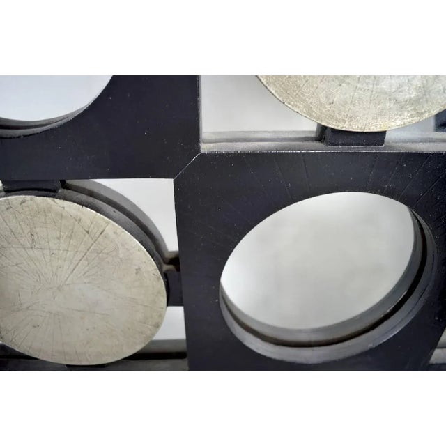 Mod Op Art Plywood, Glass and Fiberglass Mirror For Sale - Image 9 of 10