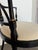 Set of Ten Regency-Style Ebonized Dining Chairs With Linen Seats For Sale - Image 9 of 16