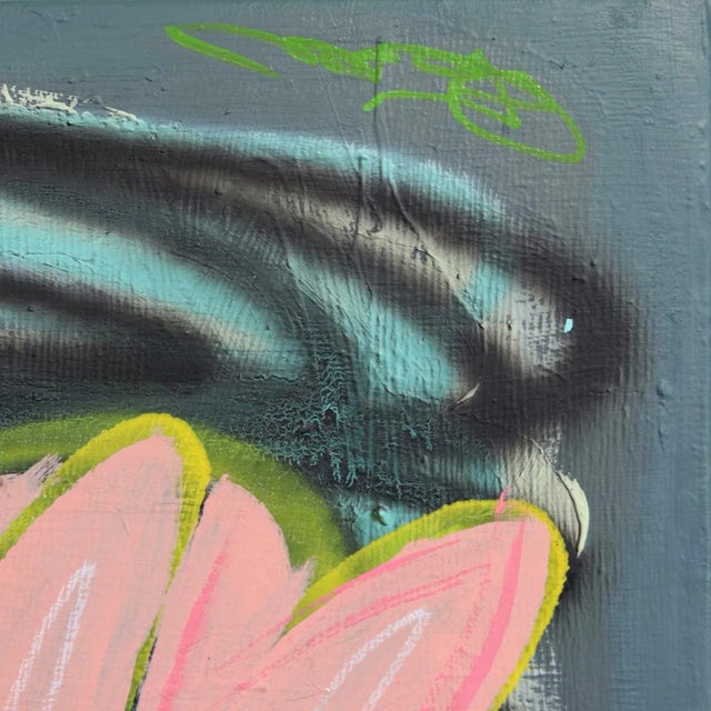 Abstract Large Oversized Green Original Artwork on Canvas by Sarah Svetlana: She Preferred the Darkside For Sale - Image 3 of 7