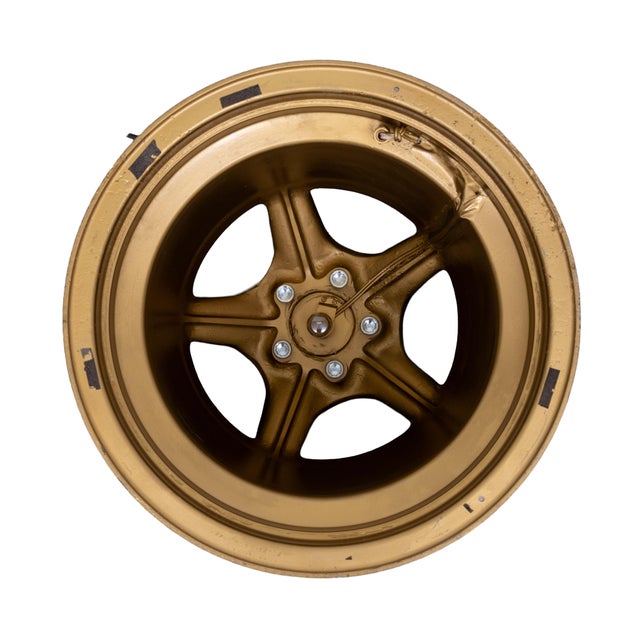 1970s Porsche Rim Side Table with Light, 1970s For Sale - Image 5 of 12