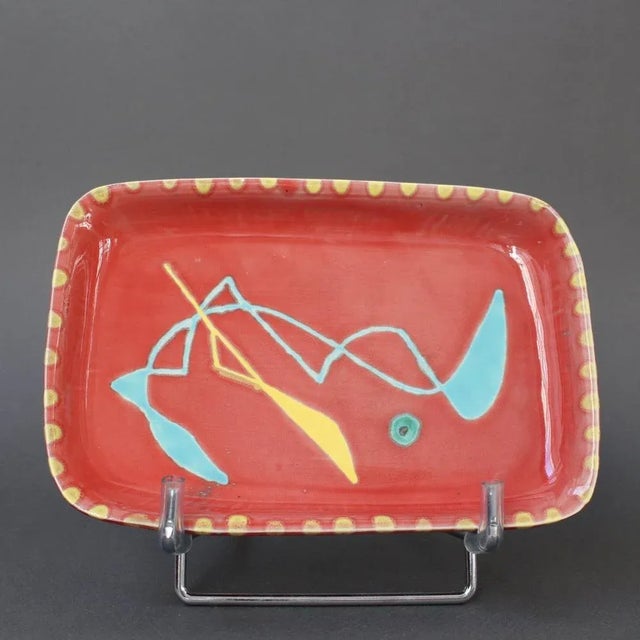 Ceramic Tray by Charles René Neveux for Cerenne Workshop, 1950s For Sale - Image 12 of 12