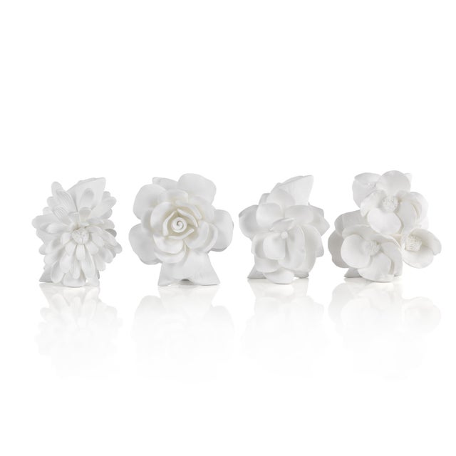 2020s 4-Piece Cameo Porcelain Flower Vase Set For Sale - Image 5 of 5