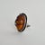 Art Nouveau Amber sterling silver statement ring. The 2.5 x 1.5 cm amber cabochon is set in a sterling silver frame with...