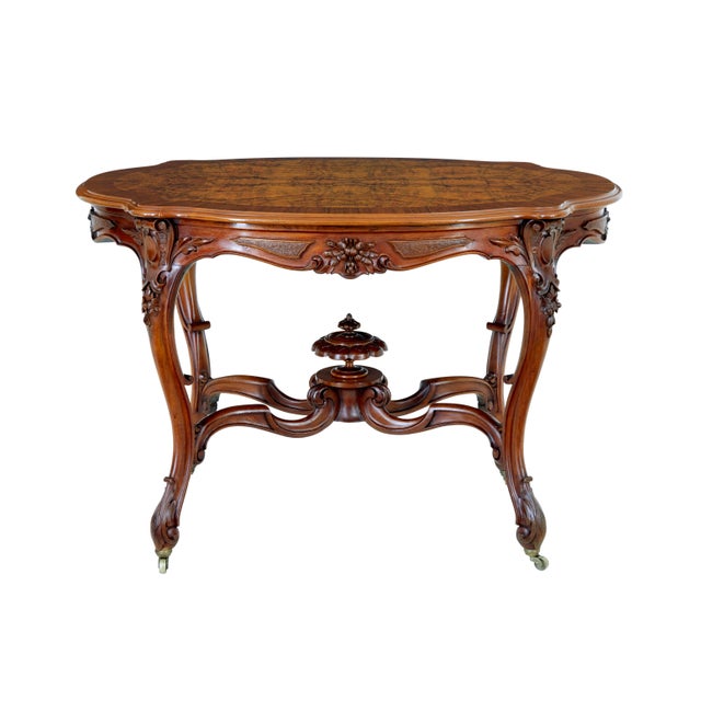 Carved Walnut Occasional Table, 19th Century For Sale - Image 11 of 11