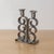 Metal 1930s Pair of French Pewter Scroll Candlesticks For Sale - Image 7 of 12