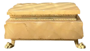 Vintage Quilted Onyx Box