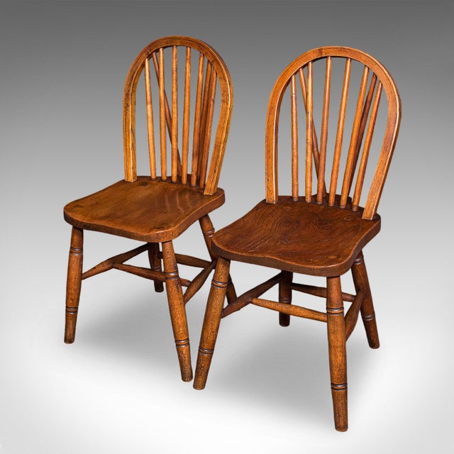 Set of 4 Side Chairs, English Hoop Back Seats, Wwii, Broad Arrow, Reception Hall For Sale - Image 4 of 12