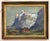 Mid-Century Original European Alpine Village Oil Painting on Board For Sale - Image 11 of 11