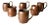 Vintage Copper Mugs - Set of 6 For Sale