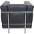 Black LC2 Chair in Black Leather from Le Corbusier, 2000s For Sale - Image 8 of 14