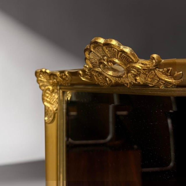 Glass Gilt Wall Mirror from Aarhus Glasimport & Glassliberi A/S, Denmark, 1960s For Sale - Image 7 of 9