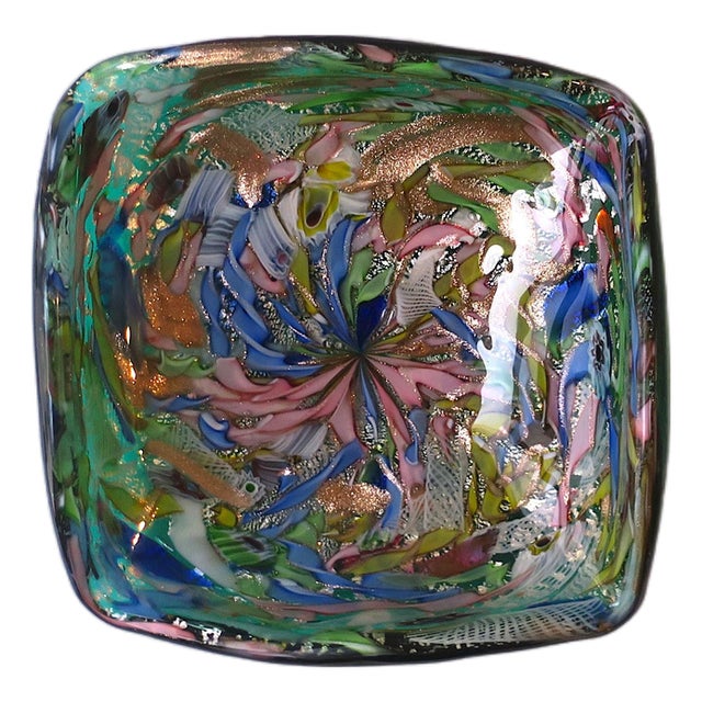 Italian Murano Art Glass Bowl, Tutti Frutti, Midcentury Modern Design, Mid-20th Century, Italy For Sale