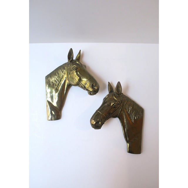 Ralph Lauren Horse Head Bust Wall Sculptures, Pair, Circa Mid-20th Century For Sale - Image 4 of 10