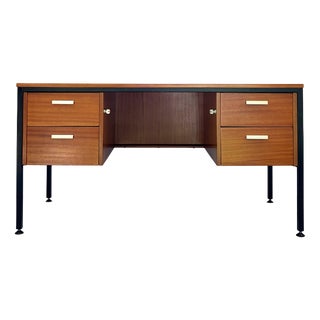 Teak Executive Desk from Abbess Linear, 1965 For Sale