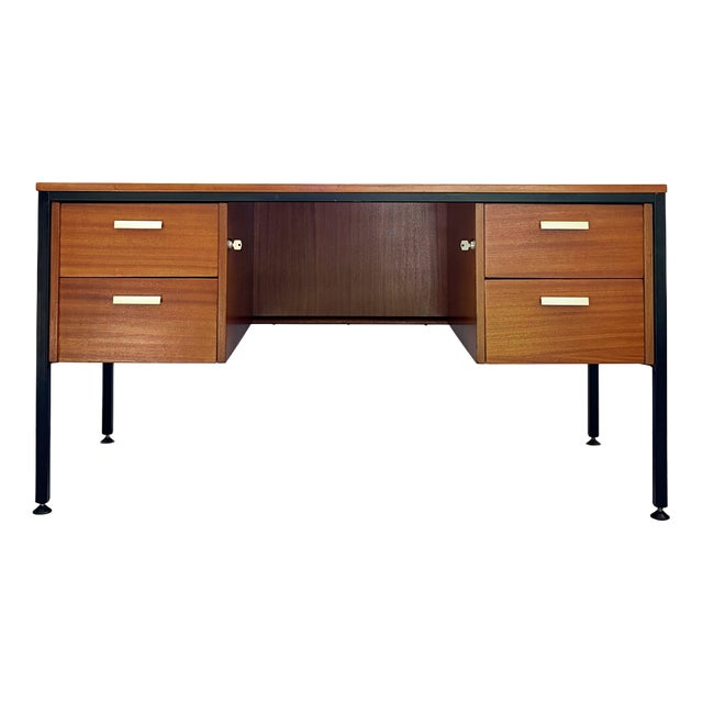 Teak Executive Desk from Abbess Linear, 1965 For Sale