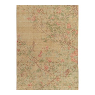 Rug & Kilim’s Oversized Arbor Rug in Gold and Coral, 13x19 For Sale