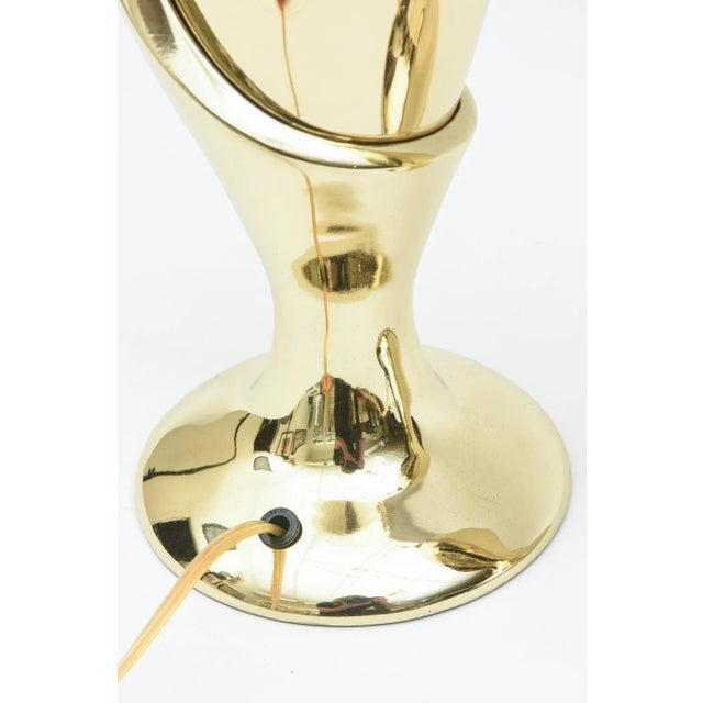 Mid Century Modern Restored Sculptural Brass Plated Table Lamps Attributed to Laurel Lamp Co. For Sale - Image 9 of 11