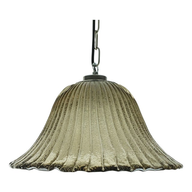 Mid-Century Modern Pendant Light in Murano Glass and Metal, 1970s For Sale