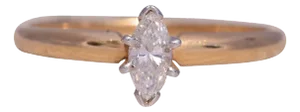 The Timeless Marquise: Natural Diamond Ring in Yellow Gold