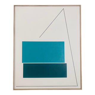 "Interaction of Color No. 11" Contemporary Original Abstract Acrylic Painting by Axel Abbott, Framed For Sale