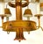 Mid 20th Century Mid 20th Century Hollywood Regency Ochre Japanned Faux Bamboo Tole Six-Light Chandelier For Sale - Image 5 of 18
