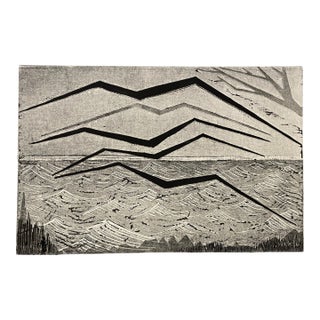 1976 Selma Bluestein Seagulls at Senasqua New York Embossed Etching For Sale